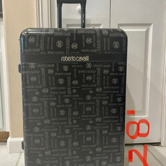 ROBERTO CAVALLI TRAVEL LUGGAGE ROLLING SUITCASE 28' VERSATILE SOPHISTICATED - Picture 2 of 12